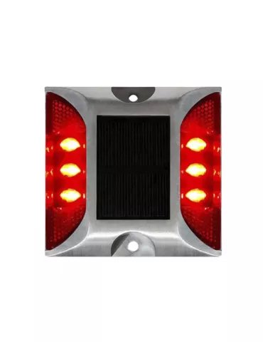 Tachas solares sin vástago rojas