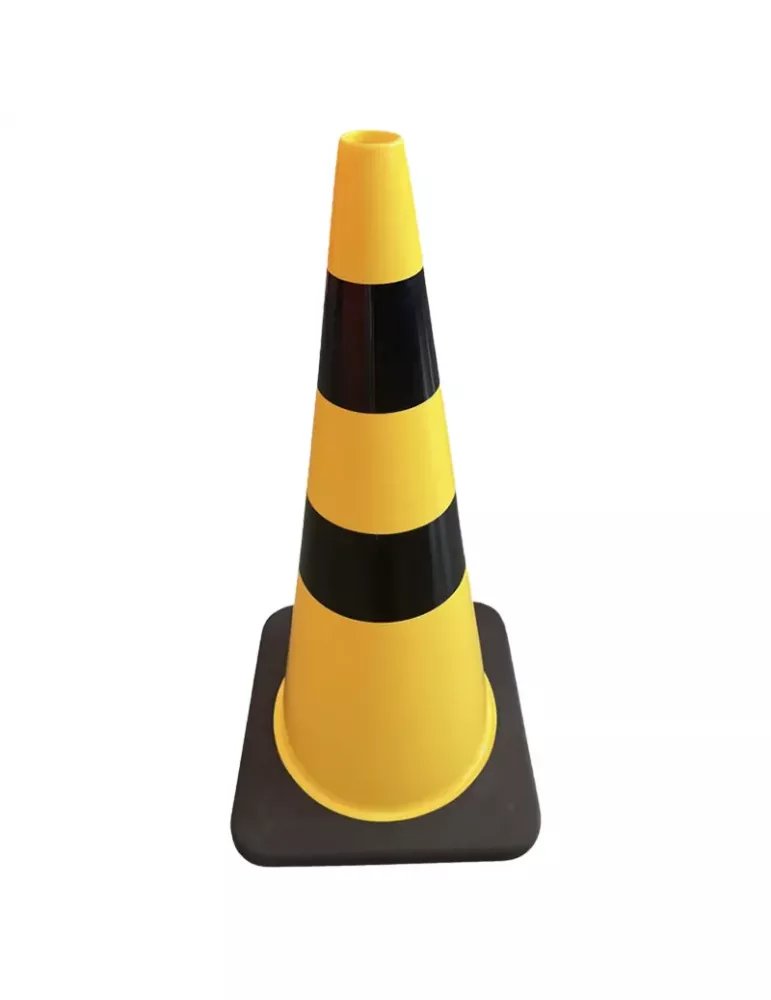 Cono de Seguridad Amarillo 28" 2 cintas Negras