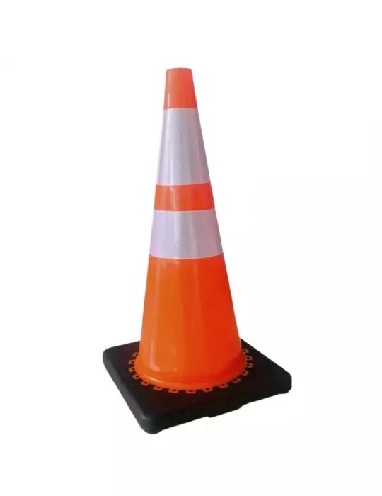 Cono de Seguridad Vial de 28 base negra